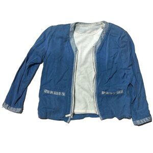 Vintage David Dart Sport Women Blue Long Sleeve Jacket and Shirt sz P